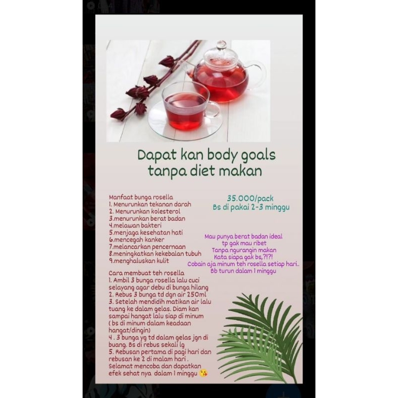 

teh bunga rosella best quality