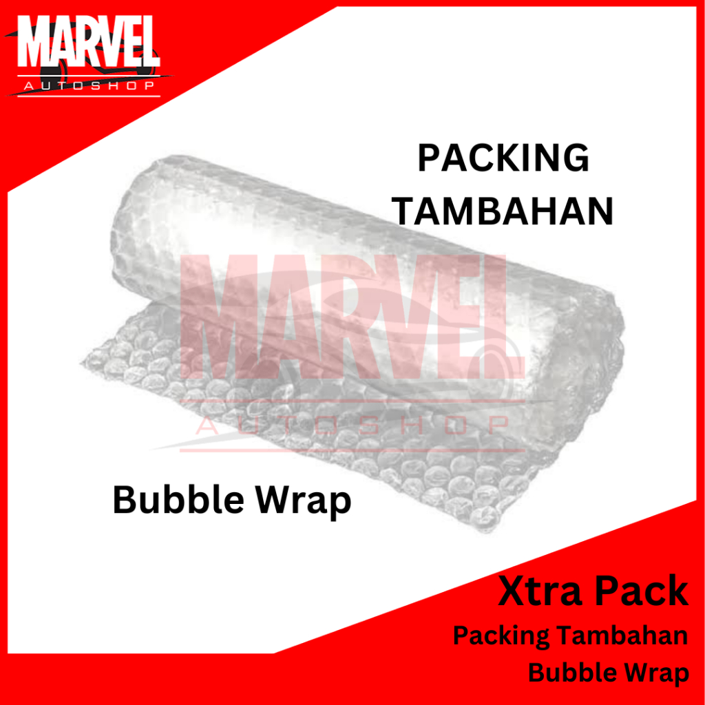 

PACKING TAMBAHAN (BUBBLE WRAP & DUS) Khusus Pembelian Barang di Toko Marvel AutoShop