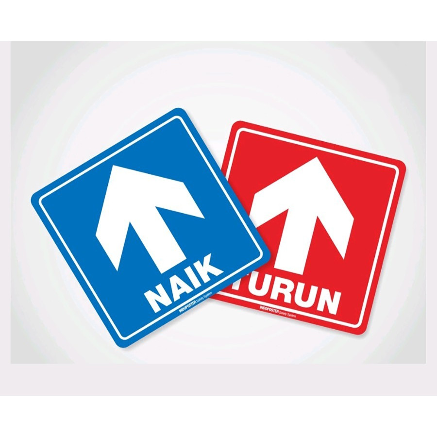 

STIKER SIGN PANAH NAIK TURUN PETUNJUK TANGGA JALAN LANTAI DINDING RAMBU K3
