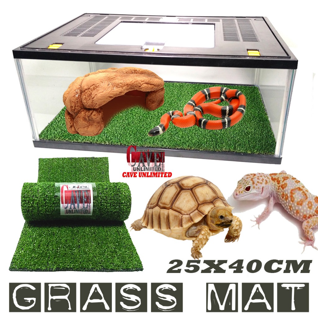 R3y CV002 GRASS MAT KARPET RUMPUT ALAS SUBSTRAT KANDANG HEWAN PET CAGE REPTILE KADAL ULAR TORTOISE
