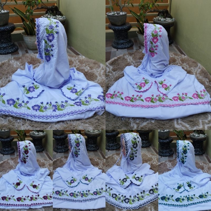 Mukena Dewasa Bordir Kudus Katun Halus Adem Lembut