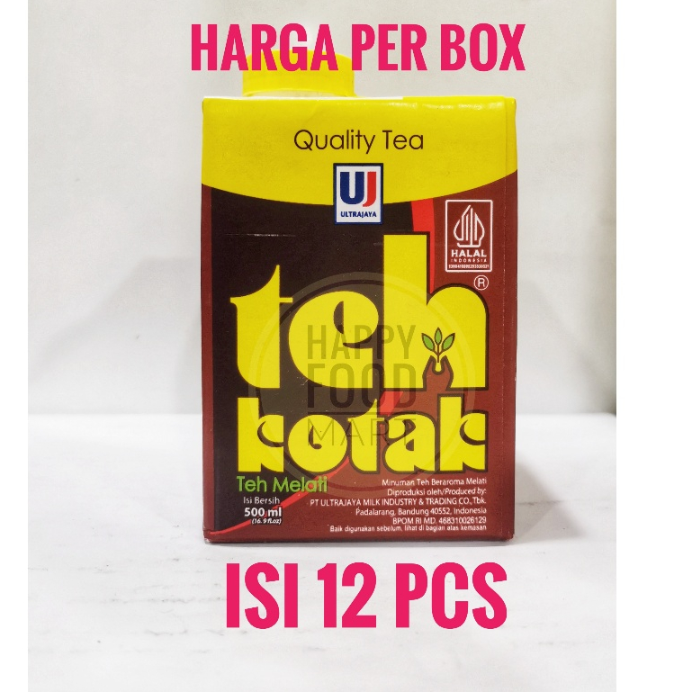 

[HALAL] TEH KOTAK 500 ML DUS/ULTRA TEH MELATI KARTON RASA LEMON/APEL/APPLE/BLACKCURRANT/LESS SUGAR