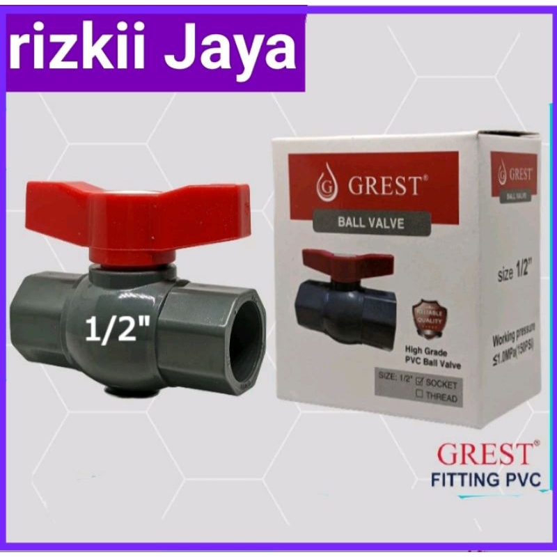 Stop Kran 1/2"inch/BallValve 1/2"inch Pvc