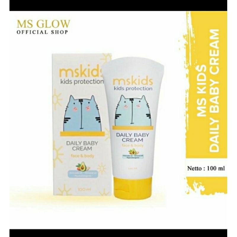 PROMO  MS GLOW KIDS / MS KIDS BABY DAILY CREAM FACE & BODY / BABY LOTION MSKIDS ORIGINAL PRODUK
