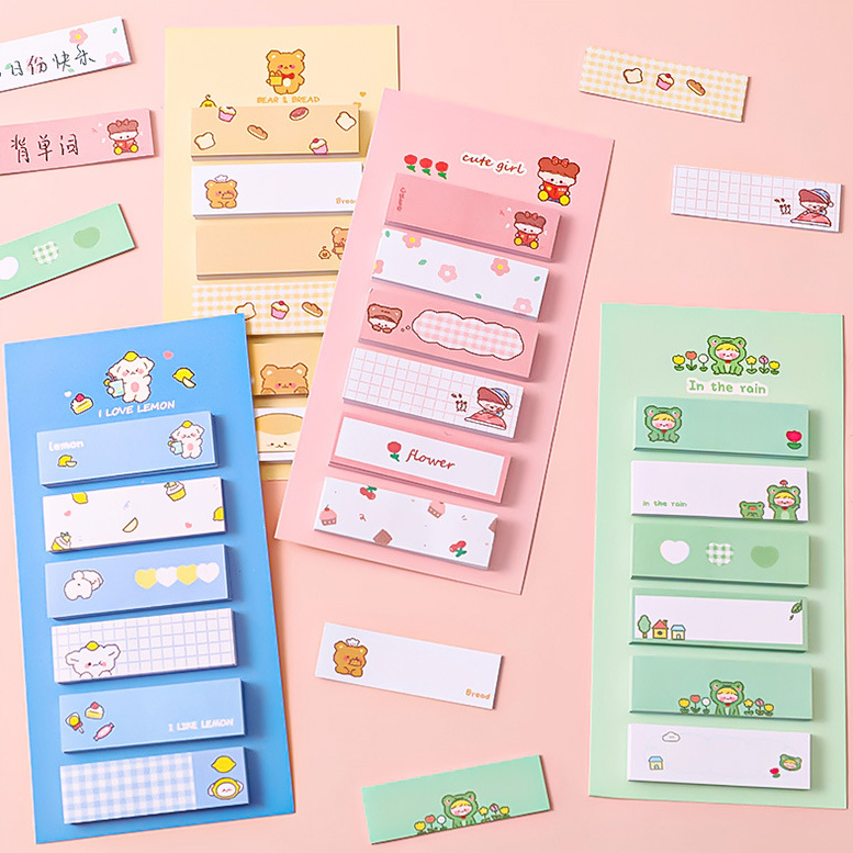 

Sticky Note 6 Baris 120 Lembar Karakter Lucu / Kertas Memo Pembatas Buku Perlengkapan Sekolah / Sticky Notes Tempelan Lucu / 120 Sheets Korean Office Cute Note Import Stockami A79
