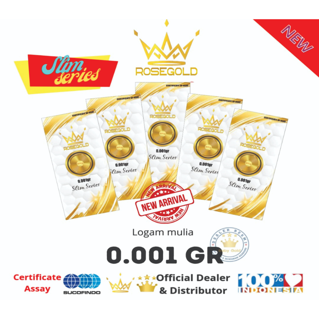 BABY GOLD Emas Murni Logam mulia 0.001gr