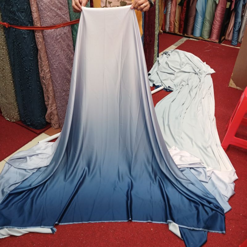 kain armani gradasi/satin gradasi/armani gradasi/bahan kain ombre