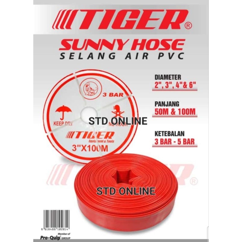 SUNNY HOSE 4 INCH X 50METER SELANG KARET 4IN HRG 1ROLL X 50MTR