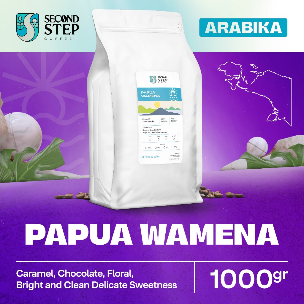 

Biji Kopi Bubuk Arabika Papua Wamena Arabica Coffee Roast Beans 1Kg