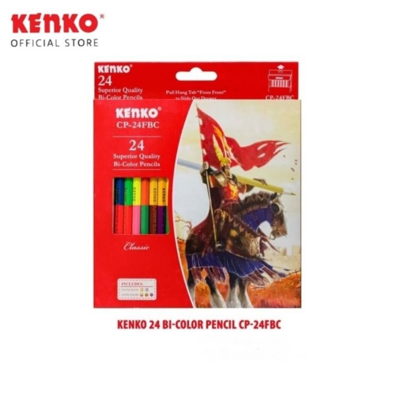 

Anekasalim - Pensil Warna Kenko 24 Bi-Color Panjang CP-24FBC