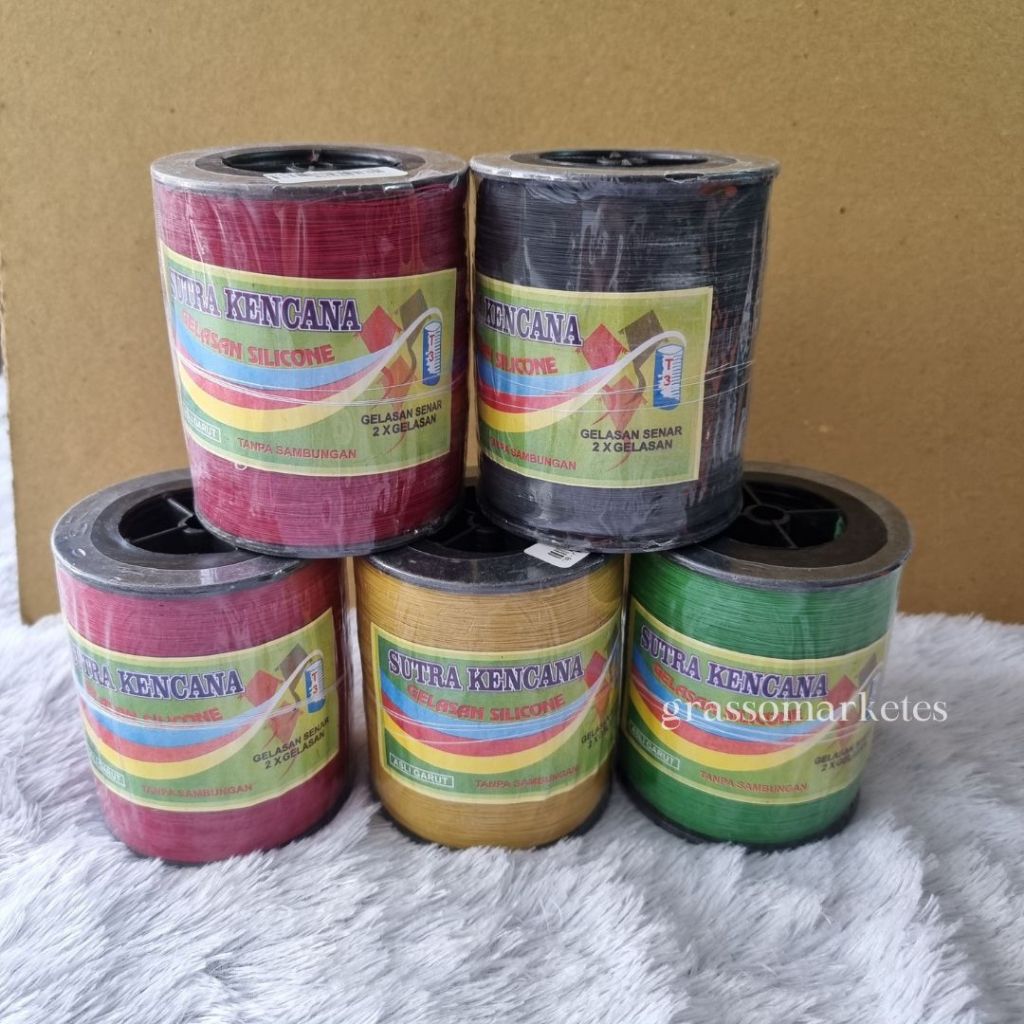 ✅Senar Gelasan Sutra Kencana / Benang Layangan cap Sutra Kencana BENANG GELASAN BESAR