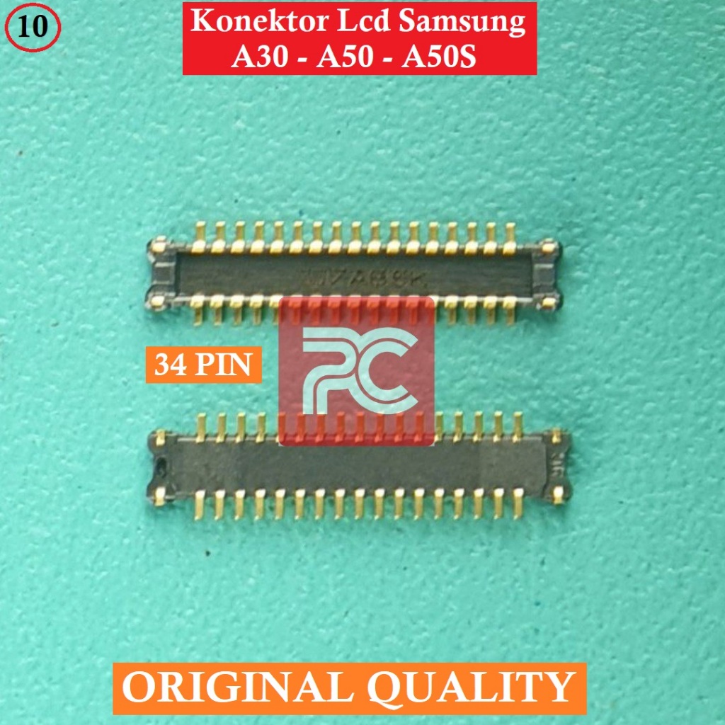 Konektor LCD 34 PIN Samsung A30/A50/A50S Connector Socket Di Mesin Original
