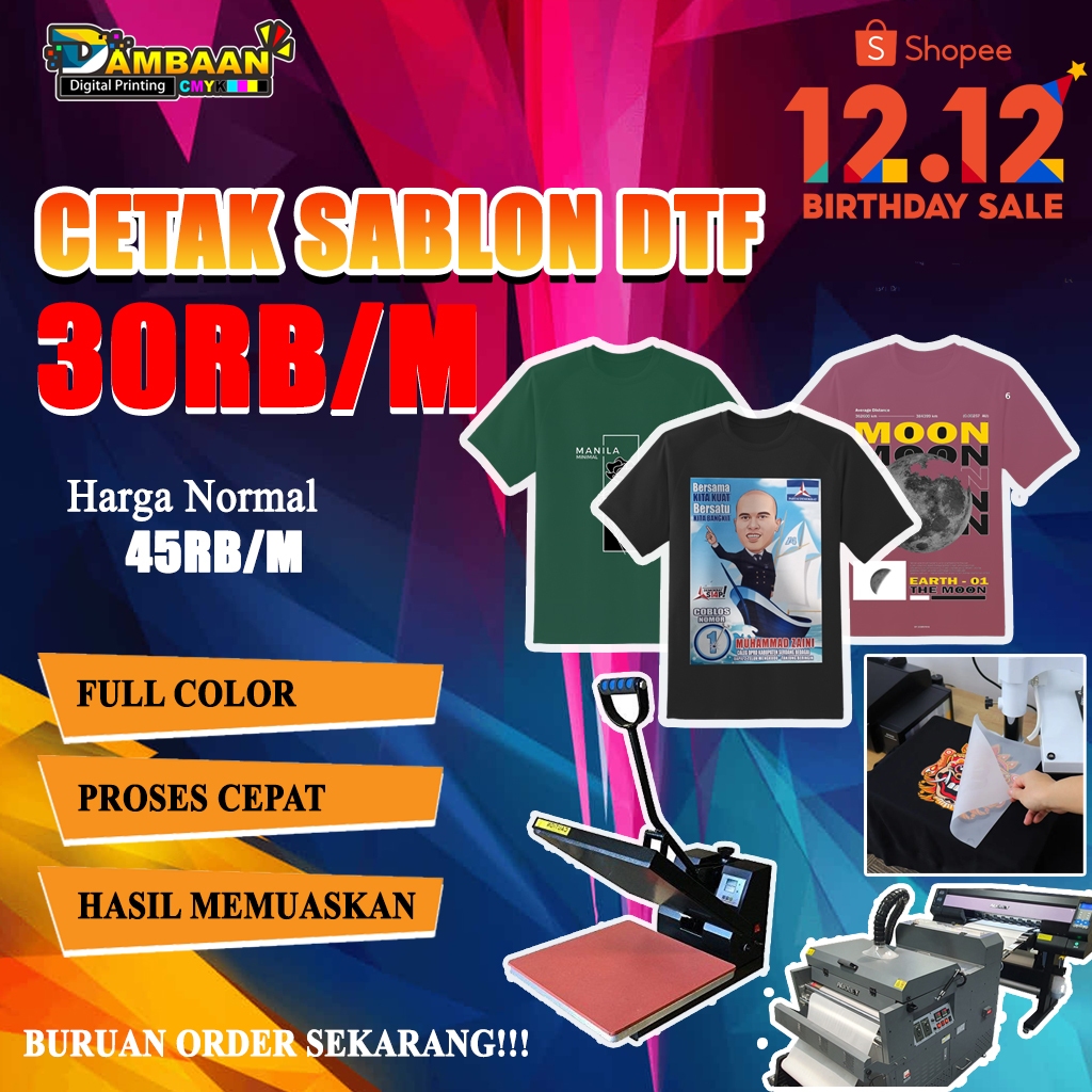 Sablon DTF - print Sablon DTF Siap Press