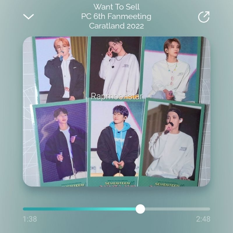 [BACA DESKRIPSI] Photocard Seventeen Official from 6th fanmeeting Caratland 2022 memory book (Scoups