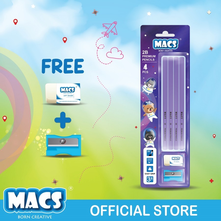 

MACS Pensil 2B Premium Segitiga 4CT Violet