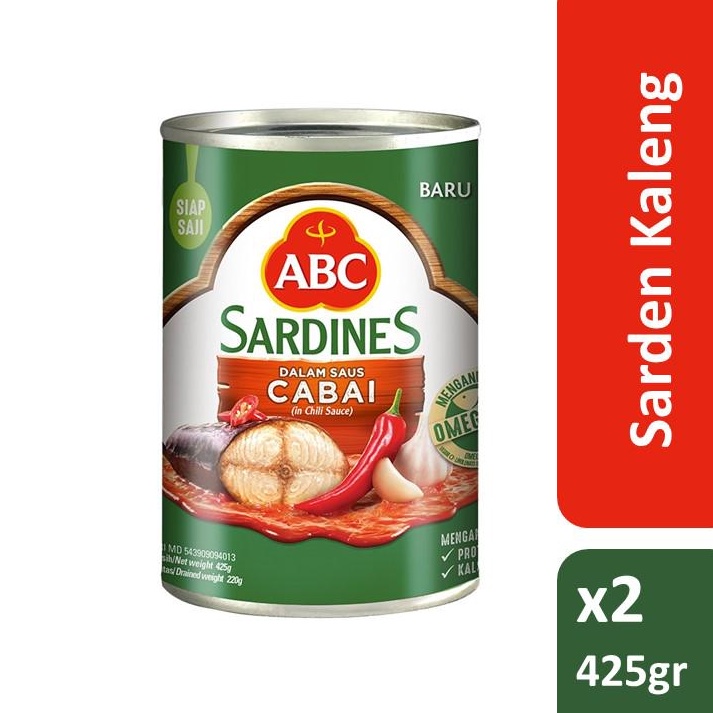 

Terlaris ABC Sarden Saus Cabai 425 g x 2 pcs grosir