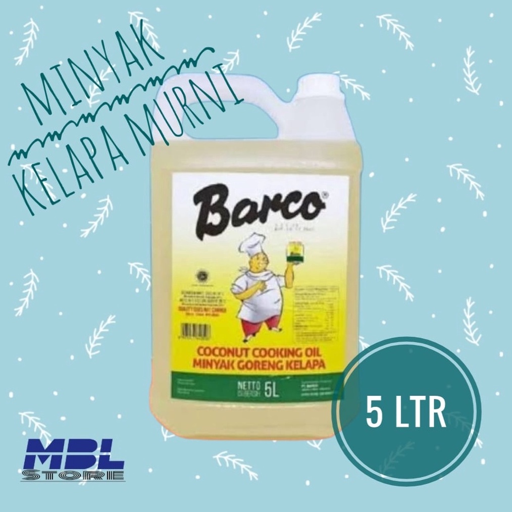 

✨SHOPEE MALL✨ Minyak Goreng Kelapa Barco 5 Liter Jerigen buruan