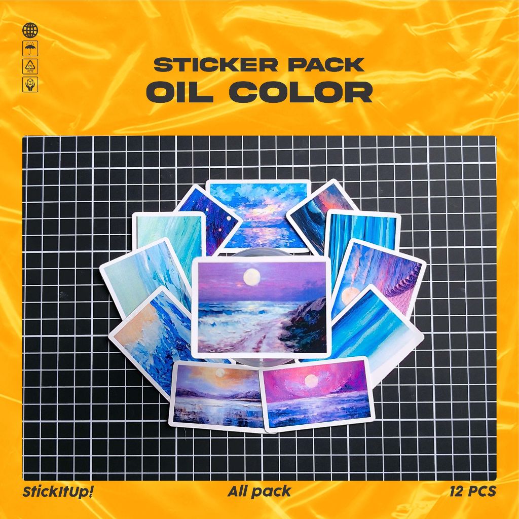 

COD✨ StickItUp Stiker Pack Lukisan Cat Minyak Keren Untuk Koper Laptop Skateboard