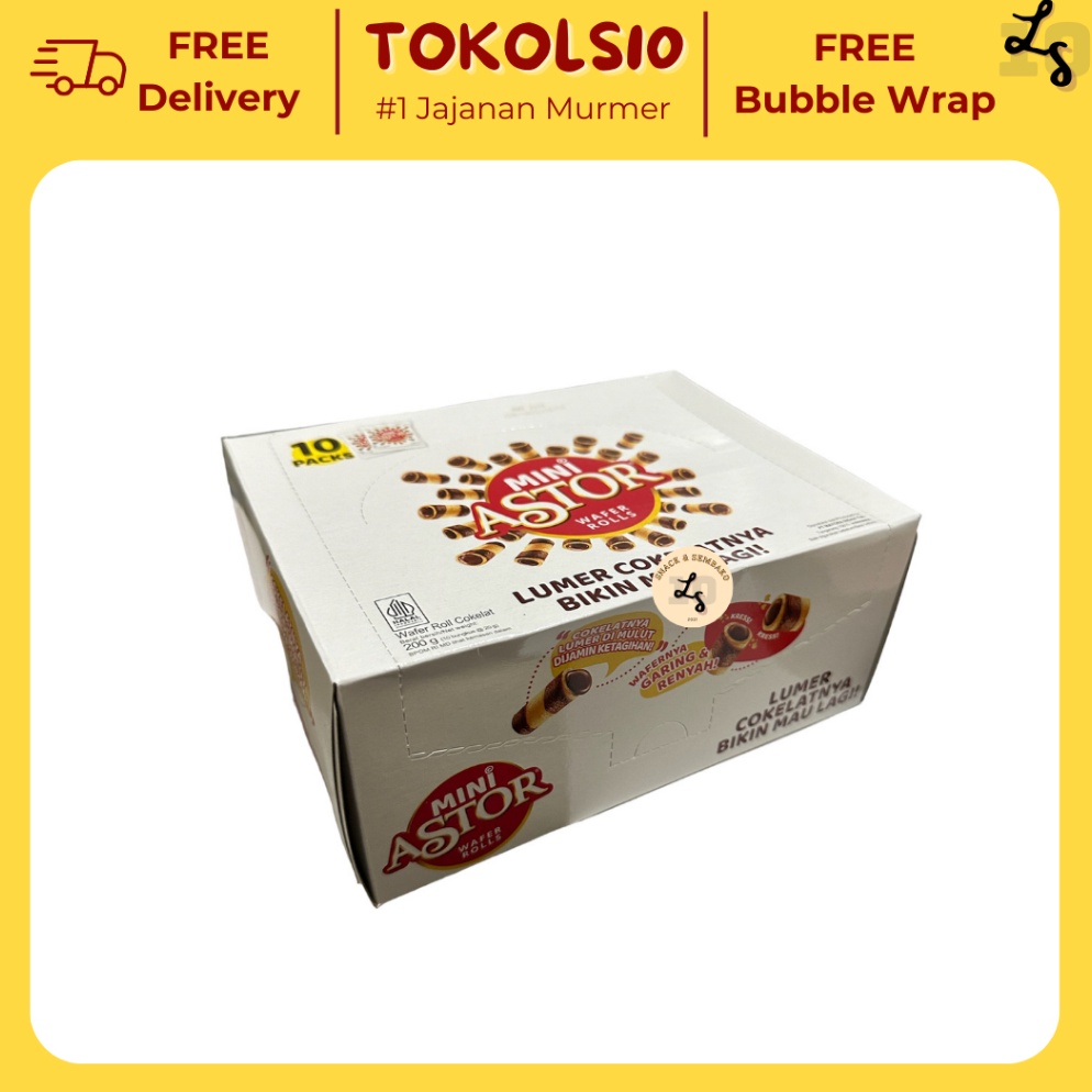 

M0del T3rkini Mini Astor Wafer Rolls Mayora 1 Pack Isi 10 pcs @20gr Langsung Beli Gan