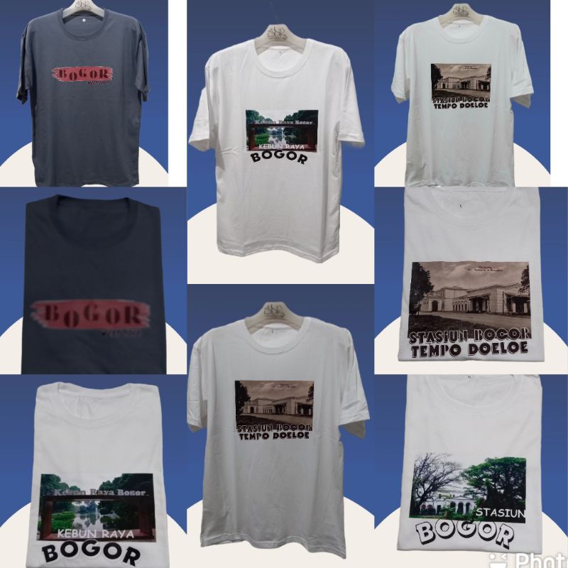 Promo Tshirt Pria Premium Katun Kombed Kaos Bogor /Kaos Oleh Oleh Bogor Unisex