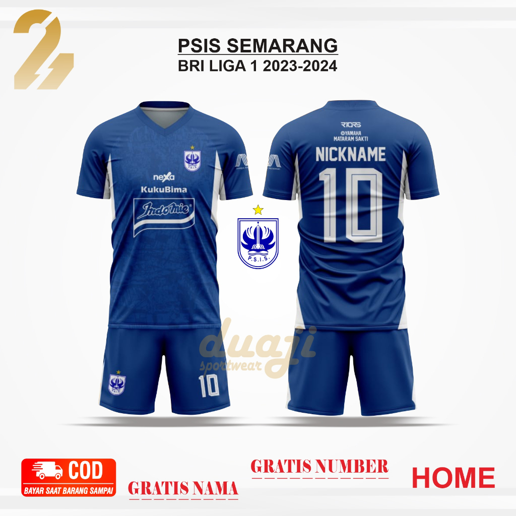 Jersey PSIS Semarang 2023-2024 Home Free Nickname Full Printing Premium Ready Size Anak & Dewasa