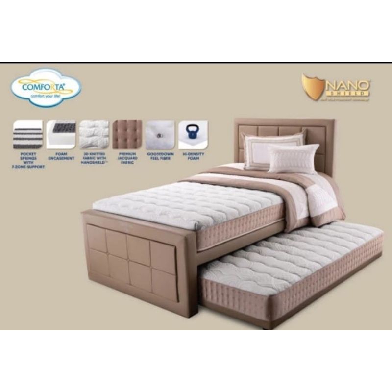 KASUR 2 IN 1 SPRING BED 2 IN 1 COMFORT DUO SPARKLE MATRAS Comforta BUSA MURAH SPRING BED COMFORTA 2 