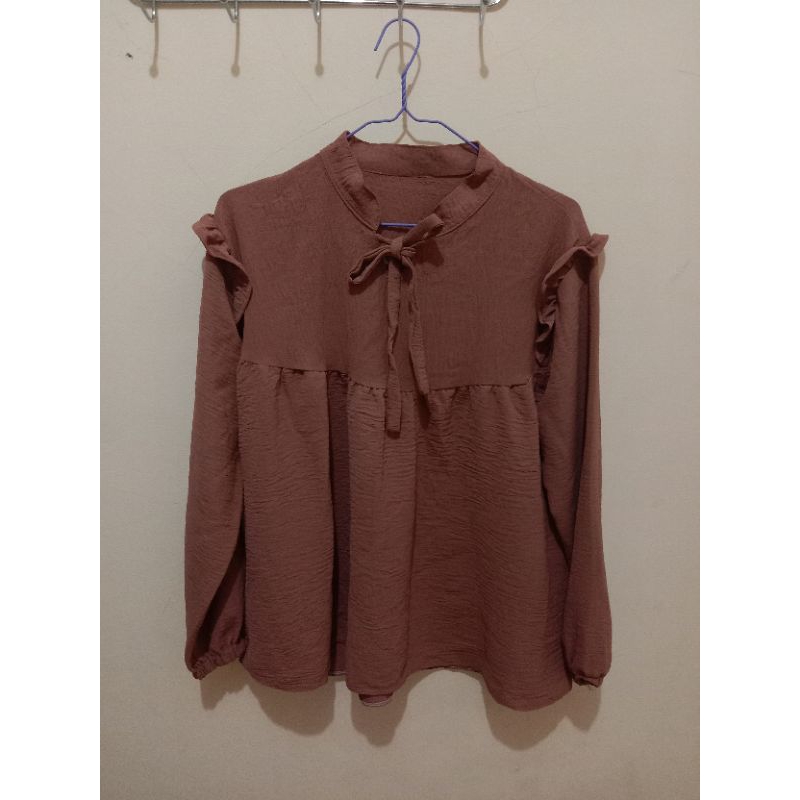blouse coklat preloved