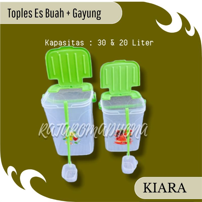 KIARA - TOPLES ES BUAH + GAYUNG 20 LITER - 30 LITER / TOPLES GAYUNG/ TEMPAT ES /AQUARIUM ES KELAPA