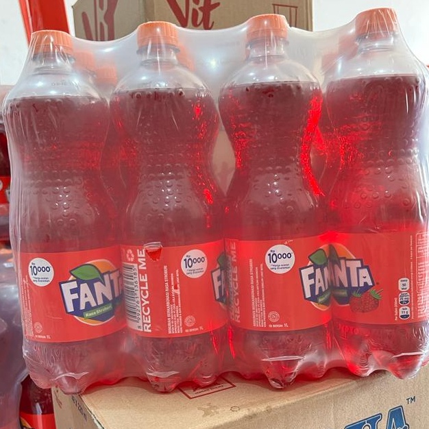 

[✭F69\] FANTA STRAWBERRY 1 LITER (1L x 12 ) Bring it Now