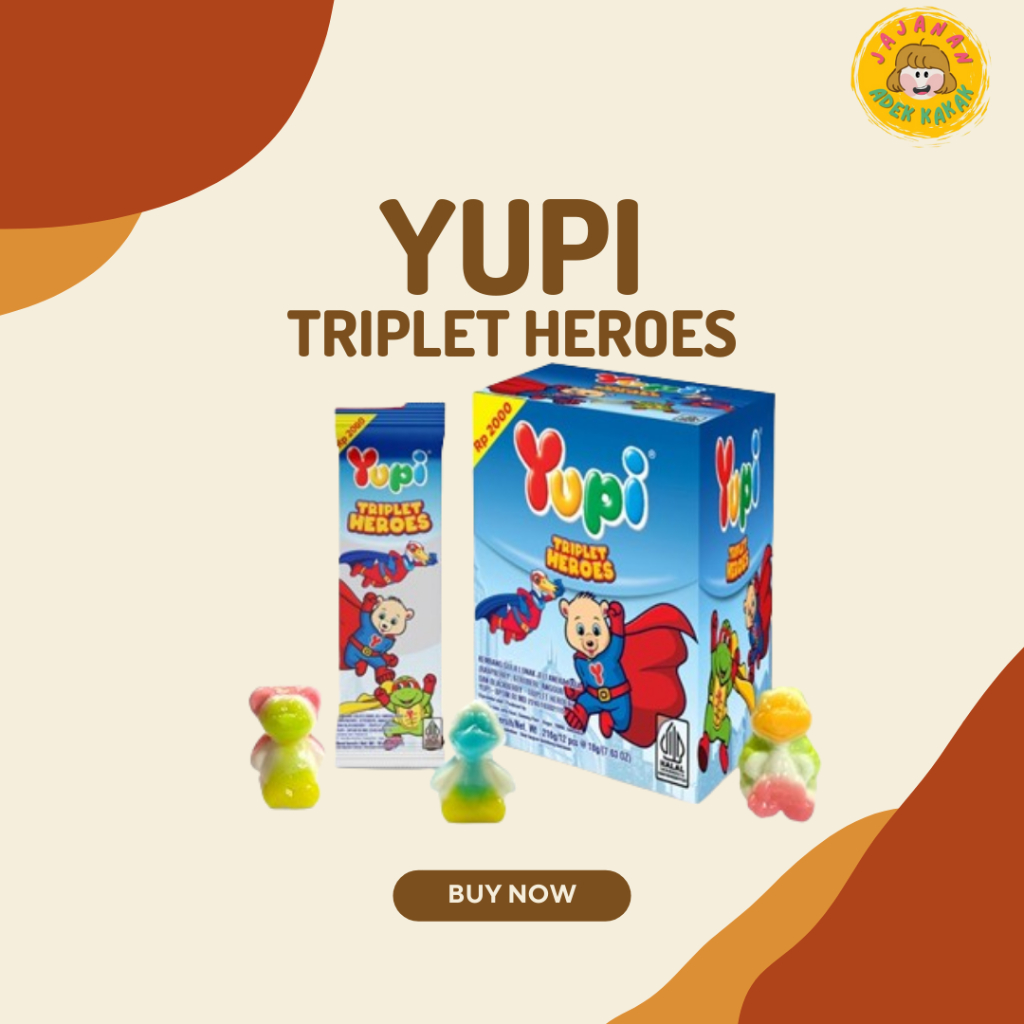 

Yupi Triplet Heroes Isi 12 Pcs