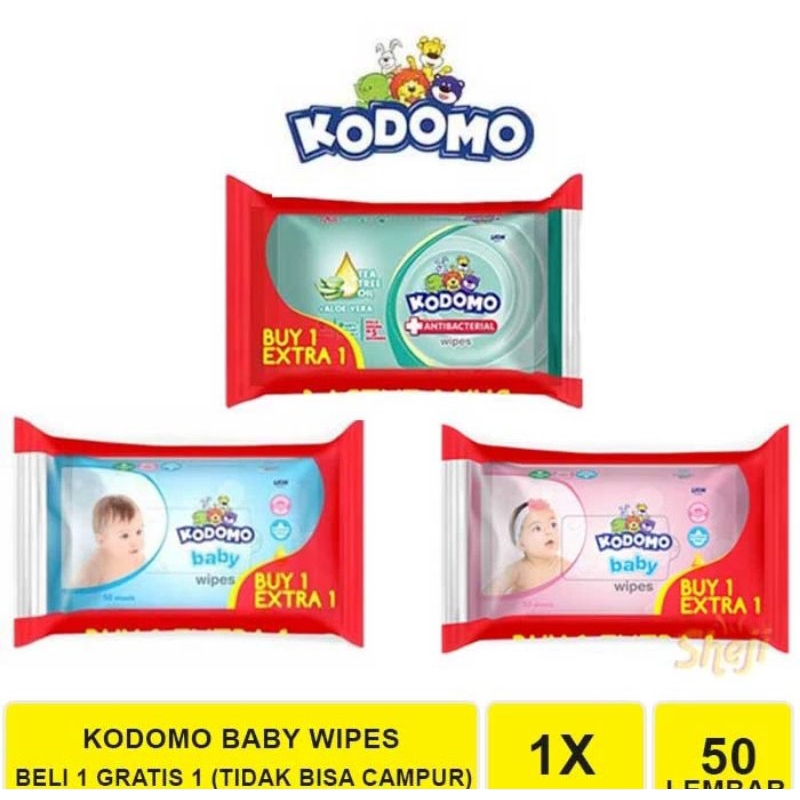 kodomo baby wipes 50+50