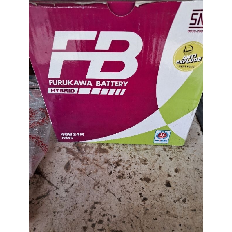Aki Mobil Basah Hybrid NS60 Ns 60 46B24R Furukawa Battery FB