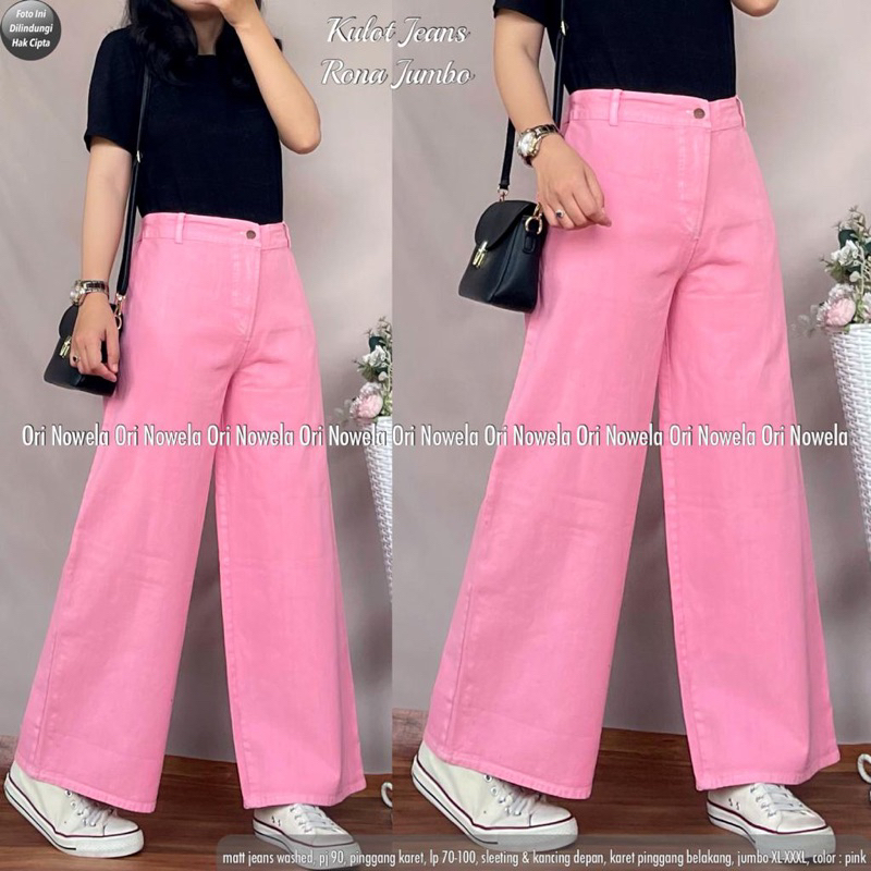 Nowela celana panjang wanita rona jumbo kulot | jeans PJ 90 LP 70-110