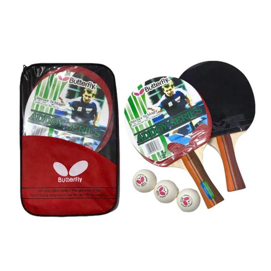Original BET PINGPONG BAD PINGPONG BUTTERFLY SET ISI 2 BONUS TAS DAN BOLA grosir