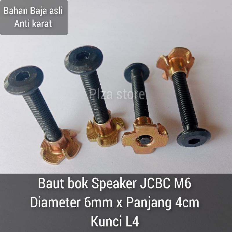 Baut cakar M6 untuk Speaker dan box Kepala L gepeng Baut bok spiker Baut bok Speaker 15inc 18inc