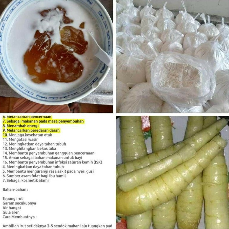 

S@le Tepung Pati pathi Garut HALUS / Lerut / Irut / Angkrik /Jelarut 1Kg GOGO Beli