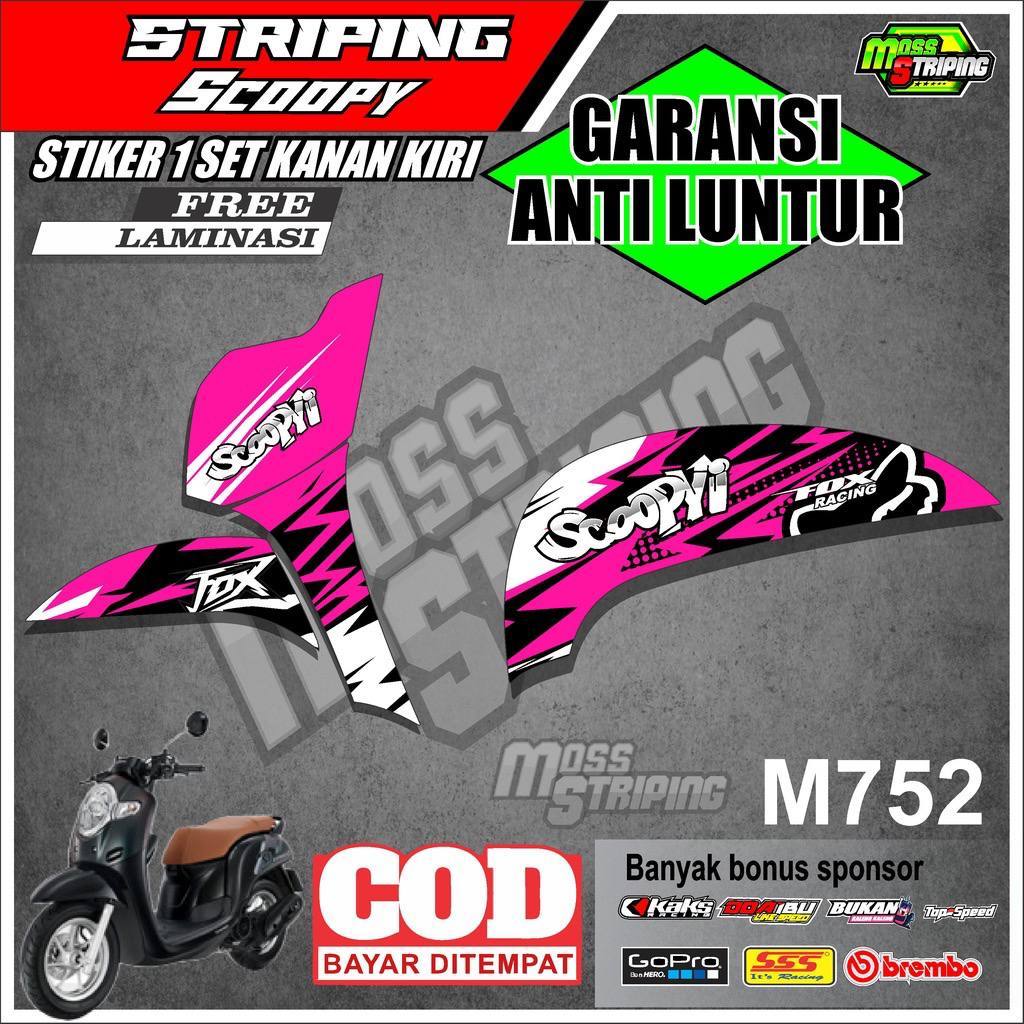 STICKER STRIPING STIKER SCOOPY ESP FI NEW THN 2016 2017 2018 2019 M752 SETIKER SETRIPING LIST LIS VA