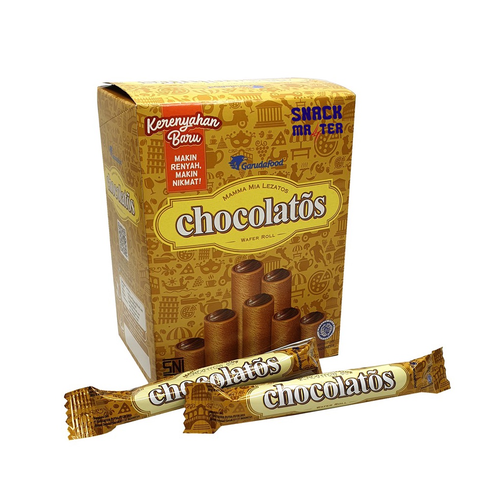 

[☝J72/] Chocolatos Classic Wafer Roll - Netto 24 bks x 8.5gr [206]