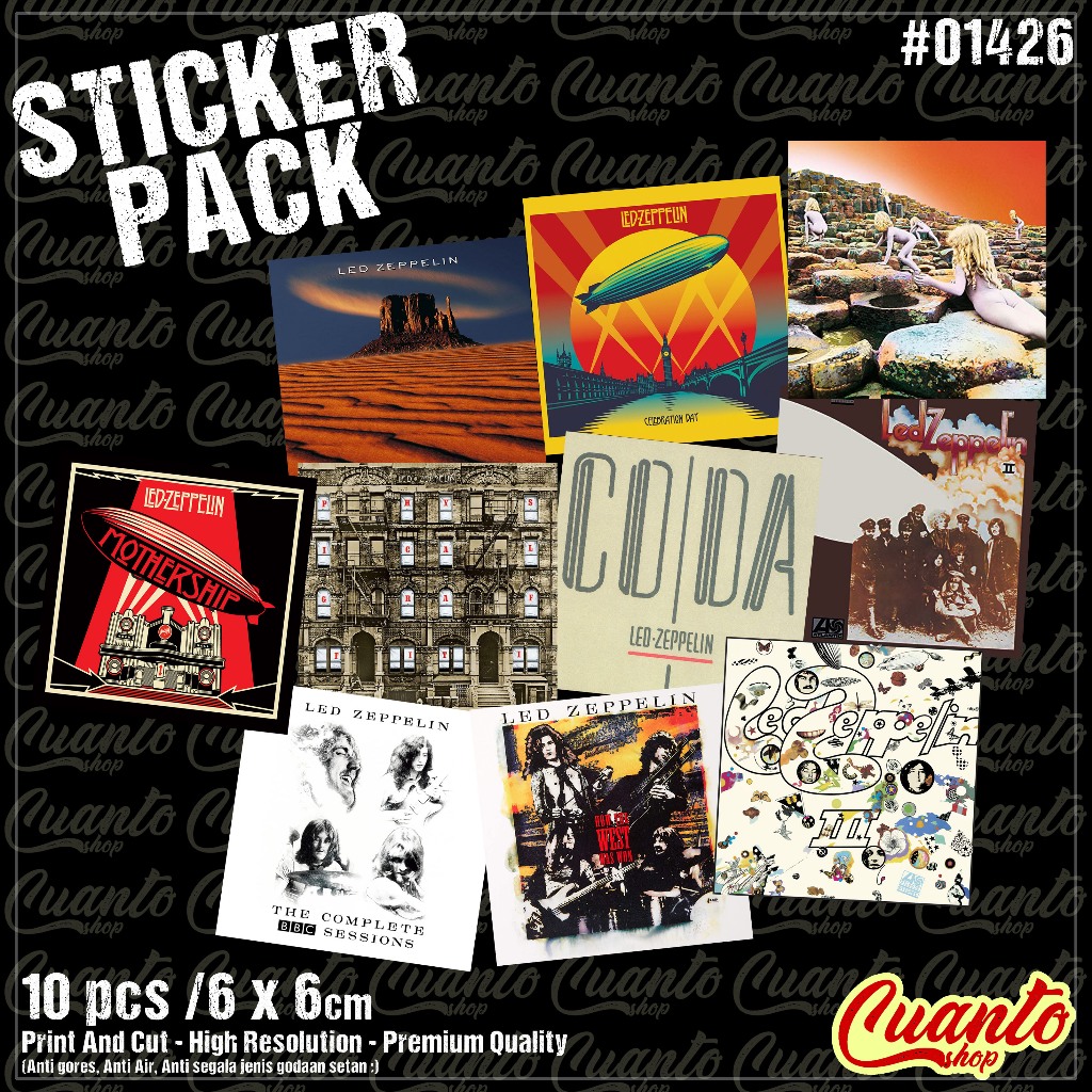 

Sticker Led Zeppelin Album Series Isi 10+ Anti Air Kualitas Premium Stiker Band Harga Murah Terlaris
