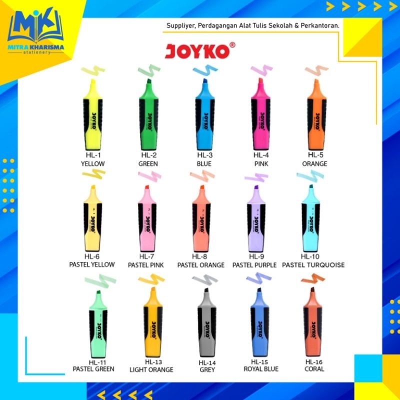 

Highlighter Penanda Berwarna JOYKO HL - 1/5 Original