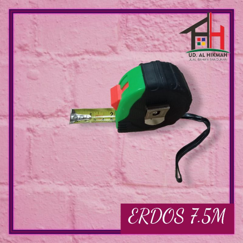 Meteran Roll Tangan 7.5 Meter Karet Measure Tape Meteran Tukang ERDOS