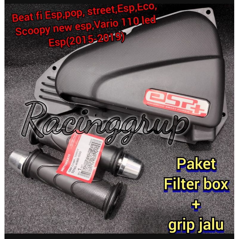 set grip terlaris + Tutup Box filter udara beat fi beat street beat pop scoopy fi esp vario 110 fi e