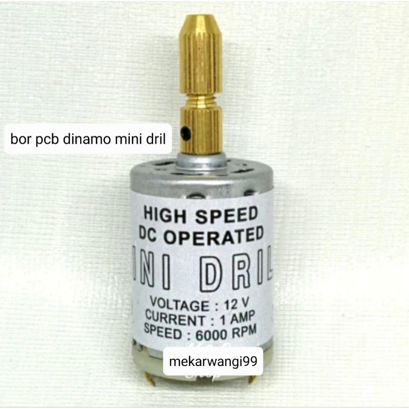 bor papan pcb dinamo mini dril 12V DC 6000RPM