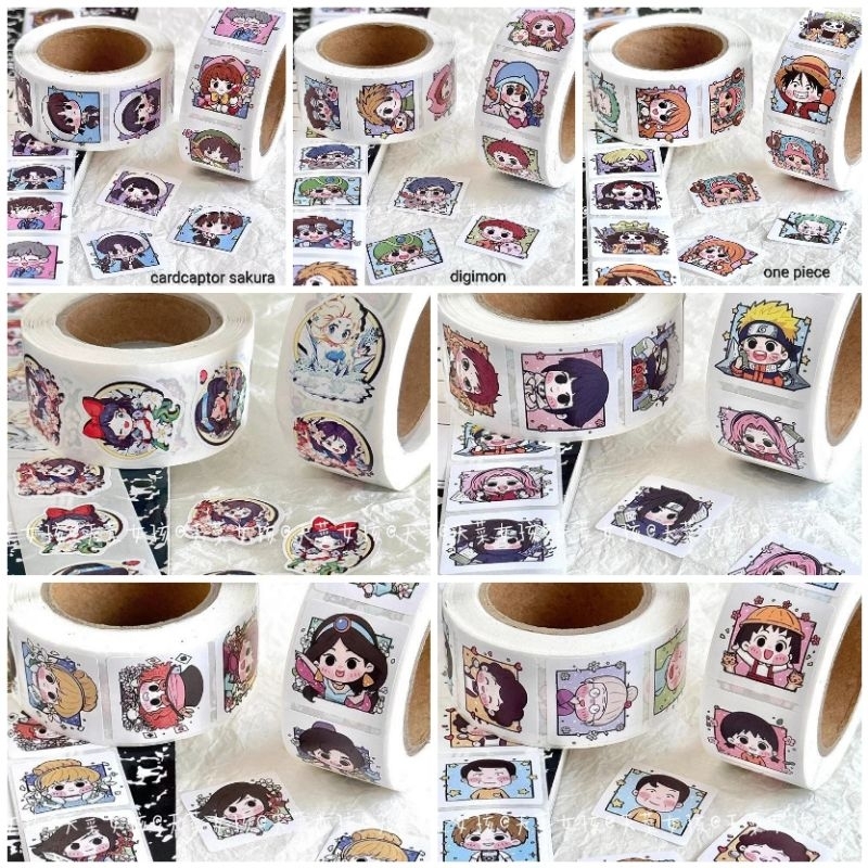 

stiker roll 500pcs anime