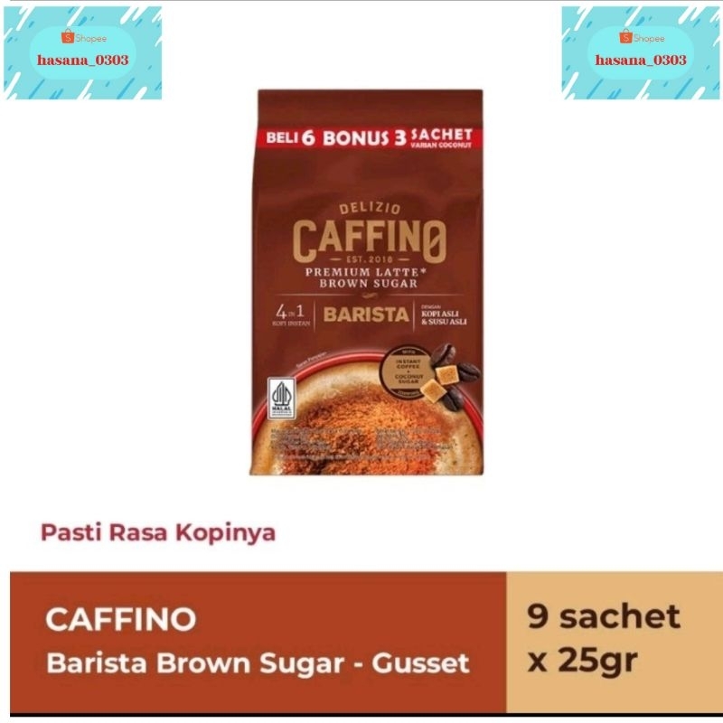 

Caffino Barista Brown Sugar Gusset - Bubuk Kopi Instan 6 Sachet x 25g