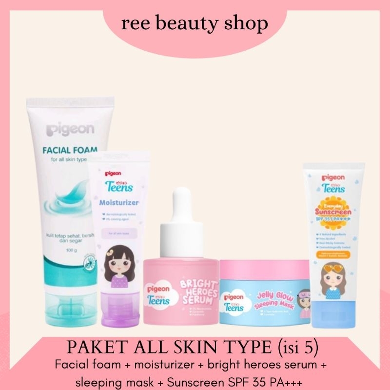 PIGEON TEENS 1 Paket Lengkap Skincare Anak Remaja