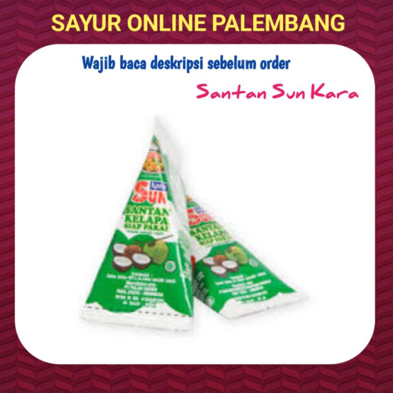

Sun Kara Santan Kelapa 1pcs - Pasar Toko Sayur Segar Sembako Online