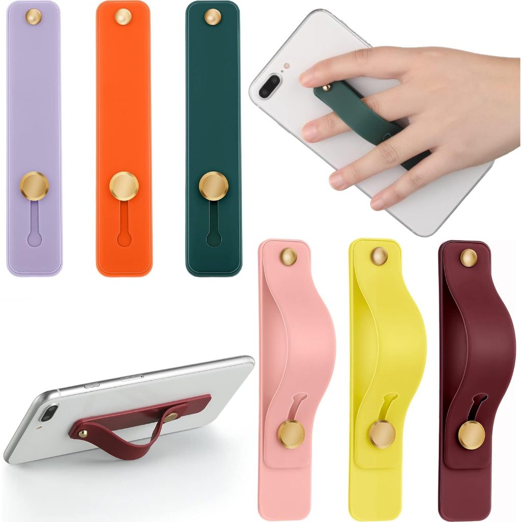 ONE HAND  Macaroon STRAP BRACKET Stand Slim Holder Hanphone Universal Lipat / Di Sesuai Tipis Model 