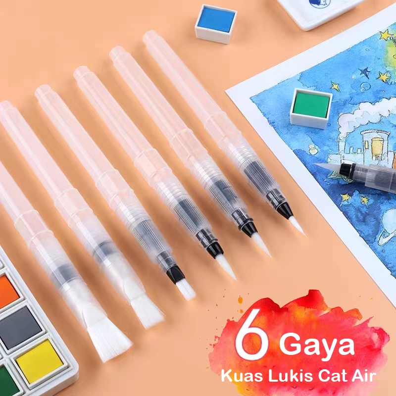 

Kuas Lukis Cat Air / Watercolour / Water Brush Pen - Stazionario