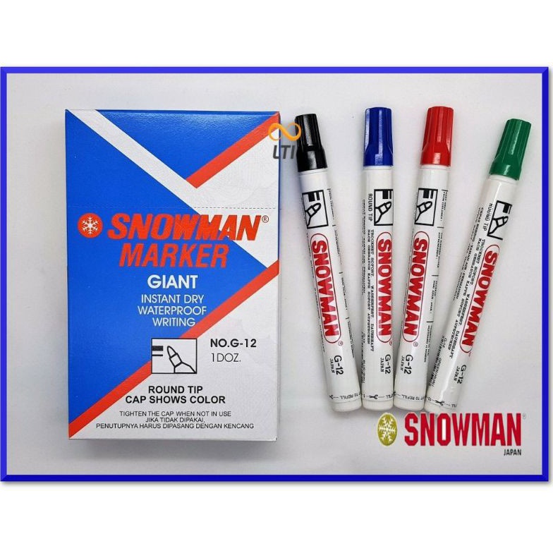 

Harga TERMURAAH Spidol permanent G12 snowman ( harga tertera 6 pcs) jika mau mix di note aja 06W